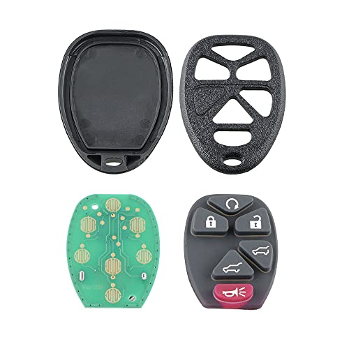 Key Fob Keyless Entry Remote fits 2007-2014 Chevy Tahoe Suburban Cadillac Escalade GMC Yukon (fits Part # 15913427, 20869057, 22756462), Set of 2