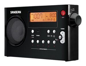 sangean pr-d7 bk am/fm digital rechargeable portable radio – black (pr-d7bk)