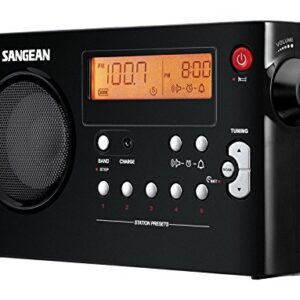 Sangean PR-D7 BK AM/FM Digital Rechargeable Portable Radio - Black (PR-D7BK)