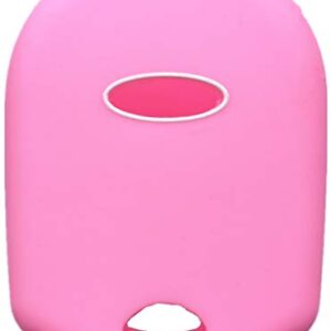 RUNZUIE Silicone Keyless Entry Remote Key Fob Cover Shell Compatible Fit for Ford Escape Explorer Mustang Transit Fusion Focus Lincoln Zephyr Mercury Grand Marquis Pink 4 Buttons