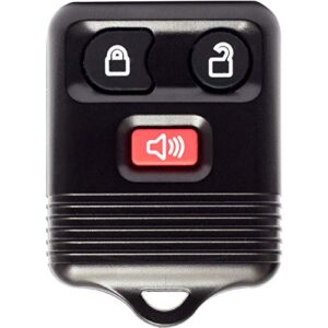 Keyless Entry Remote Control Clicker for Ford with Shell, Chip, Battery - 3 Button - Alarm, Lock, and Unlock Key Fob Transmitter