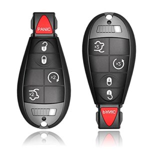 vofono remote car key 5-button suv fit for grand cherokee 2008-2013/ commander 2008-2010, fcc id: m3n5wy783x (set of 2)