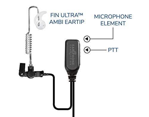 Radio Earpiece for Motorola XTS Series, EP1323QR Quick Release Hawk Lapel Mic, Police Surveillance Headset, Includes Exclusive Accessory Pack