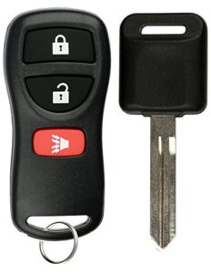 keylessoption 2 item bundle 1 key fob keyless entry remote 1 uncut for 46 chip ignition key