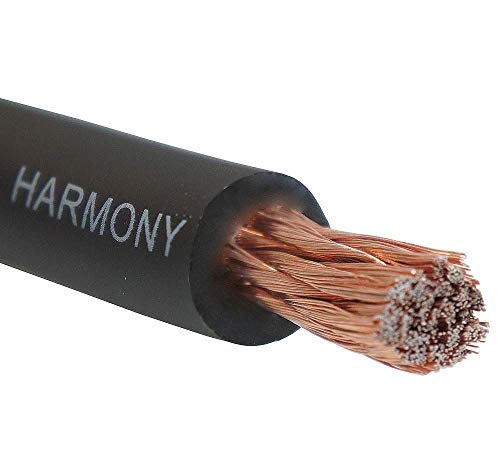 Harmony Audio 1/0 0 Gauge Car Stereo Matte Black Power Cable Amp Wire - 5 FT