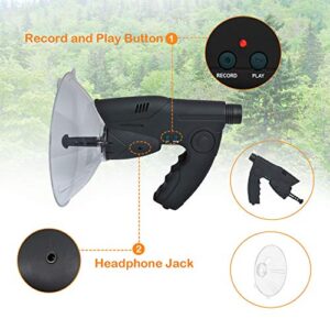 Podoy Bird Observing Listening Recording Device, Listening Device, Electronic Digital Device Sound Amplifier, Digital Recording Device Include Headphone, Visible Range Upto 300ft Long Range