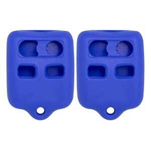 keyless2go replacement for new silicone cover protective cases for 4 button remote key fobs cwtwb1u345 cwtwb1u331 – blue (2 pack)