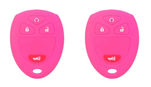 KAWIHEN Silicone Protector Cover Fit for Buick Cadillac Chevrolet Chevy GMC Pontiac Saturn 4 Buttons Key Fob OUC60270 OUC60221 M3N5WY8109 850K60270 850K60221