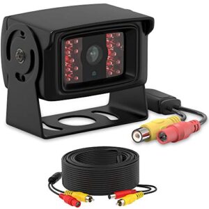 rca backup camera for trucks with 33-ft cable and rca coupler – ccd sensor – heavy duty