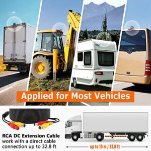 RCA Backup Camera for Trucks with 33-ft Cable and RCA Coupler - CCD Sensor - Heavy Duty