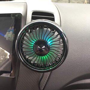 v·resourcing air vent mounted usb fan, mini electric car fan for car air vent mounted,360° rotatable car auto powerful cooling air fan for sedan suv auto vehicles