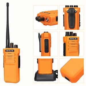 Retevis RT29 Two Way Radios Long Range Rechargeable,High Power 2 Way Radio,Adults Walkie Talkies with IP67 Waterproof Mic VOX Emergency Alarm for Survive Adventure Offroad(2 Pack)