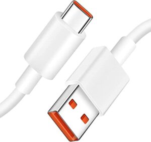 jelanry usb c cable usb type c cable, 120w hypercharge turbo charging, 6a fast charging for xiaomi pad 5 12 pro 12 12x 11t pro 11 lite 5g ne, redmi 10 2022 note 11 pro 5g note 11 / 11s, 6.6ft 1pack