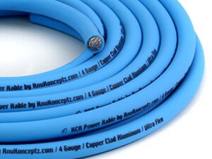 knukonceptz kca kandy kable neon blue 8 gauge power wire (sold in 20 foot increments)