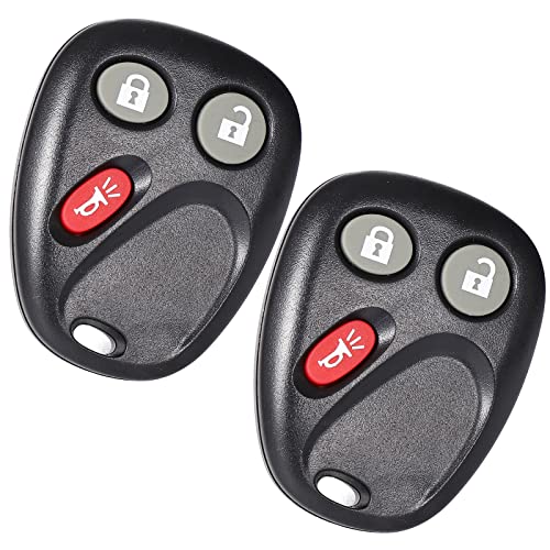 OGATOO Key Fob Replacement Fits for Chevy Silverado Avalanche Suburban Tahoe SSR GMC Sierra Yukon Saturn Vue Cadillac Escalade 2003 2004 2005 2006 2007, 3 Button #LHJ011 Car Remote Control Set 2