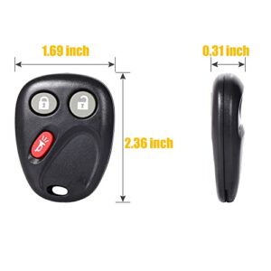 OGATOO Key Fob Replacement Fits for Chevy Silverado Avalanche Suburban Tahoe SSR GMC Sierra Yukon Saturn Vue Cadillac Escalade 2003 2004 2005 2006 2007, 3 Button #LHJ011 Car Remote Control Set 2