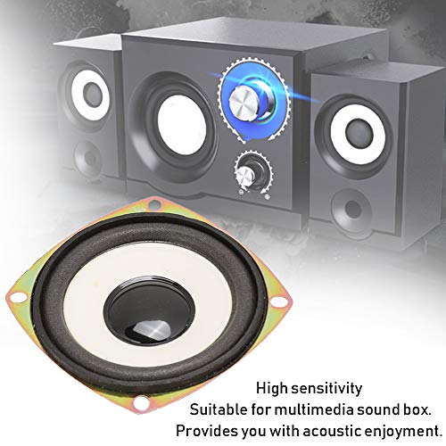 eboxer-1 3 Inch Mini Full Frequency Audio Speaker,4ohm 5W High Sensitivity Loudspeaker, Full Range Audio Speaker Stereo Woofer Loudspeaker,Home Stereo woofer Speaker for Multimedia Sound Box DIY