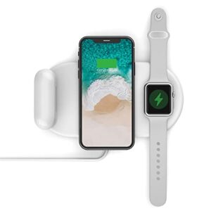vissles 3 in 1 wireless charging pad wireless charging station for iphone 13/12/11pro/se/x/xs/xr/xs max apple watch airpods 2/pro wireless charger pad for samsung galaxy s20/s10