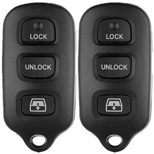 scitoo 2pcs 4 buttons keyless entry remote control key fob clicker transmitter shell replacement fit for 2001-2008 toyota sequoia 1999-2009 toyota 4runner 1998-1999 toyota avalon fcc hyq12ban