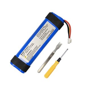 wrumi replacement battery for jbl xtreme 2, xtreme 3, battery sun-inte-103 5200mah 7.4v with tools
