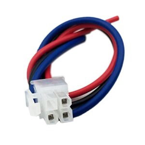 allmost 4-pin power plug harness cable compatible with clarion eqs755 car audio graphic equalizer, white