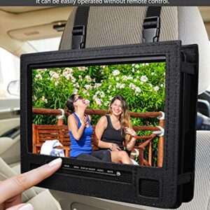 UEME Portable DVD Player for Car with 10.1" HD Swivel Display Screen, Car Charger, Support CD/DVD/SD Card/USB, Car Headrest Holder, Improved Button Design