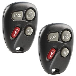 replacement for 1999-2005 chevrolet gmc 4-button keyless entry remote pn: 15043458 koblear1xt (set of 2)