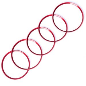 Xotic Tech Aluminum Air Conditioner AC Air Outlet Vent Front + Side Rings Trims Cover Decoration Compatible with Mercedes Benz CLA GLA Class 2013-2018 (Sporty Red) - 5 PCS