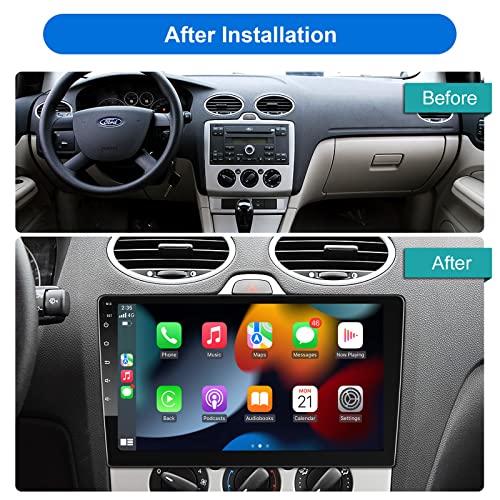 10 Inch Double Din Wireless CarPlay Car Stereo, Android Car Radio with Wireless Android Auto, 2G+32G Touchscreen Car Multimedia Player GPS Navigation Bluetooth WiFi AM FM Radio 2 Din Head Unit Screen