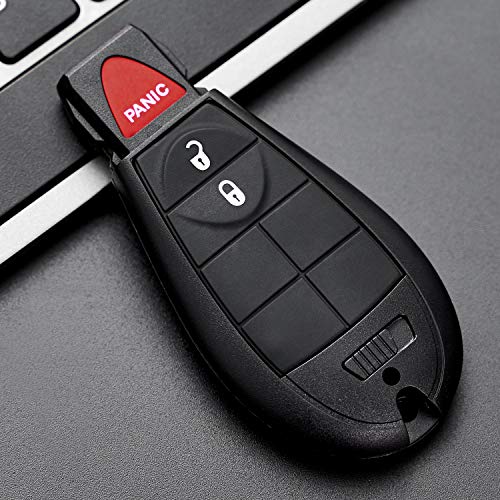 Key Fob Fit for Dodge Ram 1500 2500 3500 2008-2012, Chrysler 300 Town Country, Jeep Dodge Challenger Charger Grand Caravan Keyless Remote Entry Car Key Fob Cover (JUST Empty CASE) M3N5WY783X IYZ-C01C