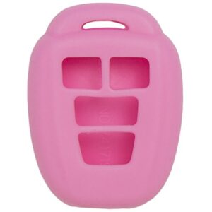 keyless2go replacement for new silicone cover protective case for remote keys with fcc hyq12bdm hyq12bel – pink