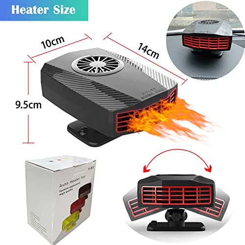 Car Heater Defroster,12V Fast Heating Quickly Defrost Defogger 2 in 1 Heating & Cooling Fan Automobile Windscreen Fan