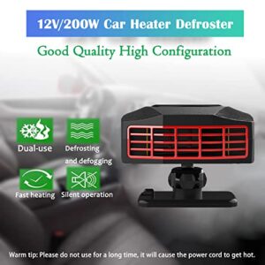 Car Heater Defroster,12V Fast Heating Quickly Defrost Defogger 2 in 1 Heating & Cooling Fan Automobile Windscreen Fan