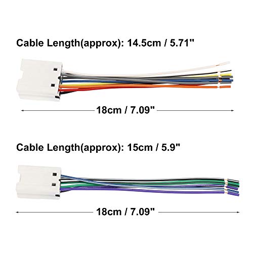 X AUTOHAUX 70-7550 Car Stereo CD Player Wiring Harness Set Wire Radio Adapter Install Plug for Nissan 1995-2006