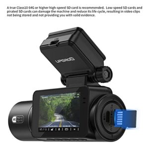 PB22 Dual Dash Camera, with Front 4K Camera, Rear 2K Ethernet Camera for Extreme Transmission, Front and Rear Dual WDR, G-Sensor, Loop-Recording and Parking Mode, Support up to 512GB TFcard,BLACK