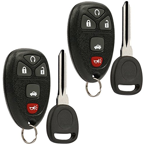 Keyless Entry Remote Ignition Key Fob fits Chevy Cobalt Malibu/Buick Allure Lacrosse/Pontiac G5 G6 Grand Prix Solstice/Saturn Aura Sky (fits Part # 22733524), Set of 2