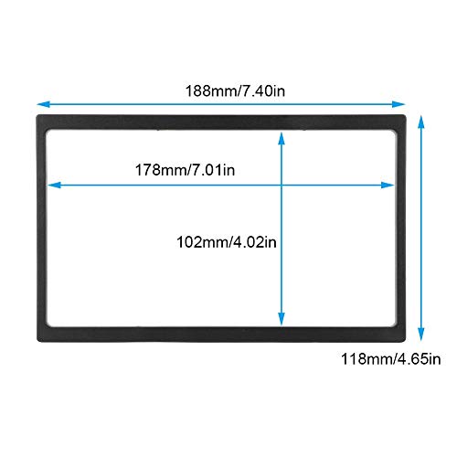 cornice 2 din,Car DVD Frame,Universal 2 Din 7in PST Thick Fascia Car Fascia Dash Mount DVD Navigation o Frame for 178x10