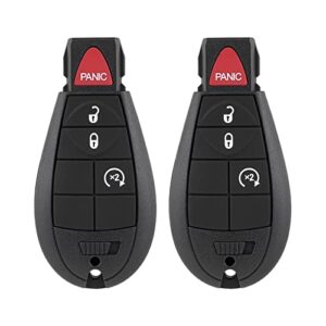 Remote Car Key for Dodge Ram 1500 2013 2014 2015 2016 2017 2018 2019 2020 2021 2500 3500 4500 5500 2013-2018 Pickup Truck Keyless Entry Remote Start Control GQ4-53T (Pack of 2)