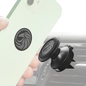 new 2023 magnetic cell phone holder for car vent – for any smartphone (iphone, android, gps) | stylish all-metal one-hand & one-sec phone mount for car, 100 to safeness & comfort
