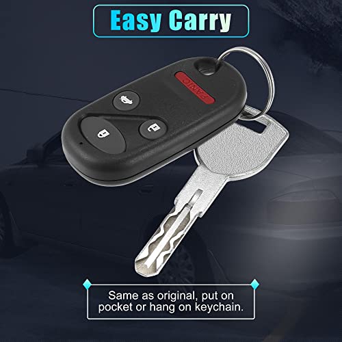 X AUTOHAUX 315MHz KOBUTAH2T Replacement Smart Proximity Keyless Entry Remote Key Fob for Honda Accord 1998-2002 for Acura TL 1999-2001 4 Buttons