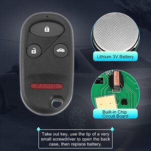 X AUTOHAUX 315MHz KOBUTAH2T Replacement Smart Proximity Keyless Entry Remote Key Fob for Honda Accord 1998-2002 for Acura TL 1999-2001 4 Buttons