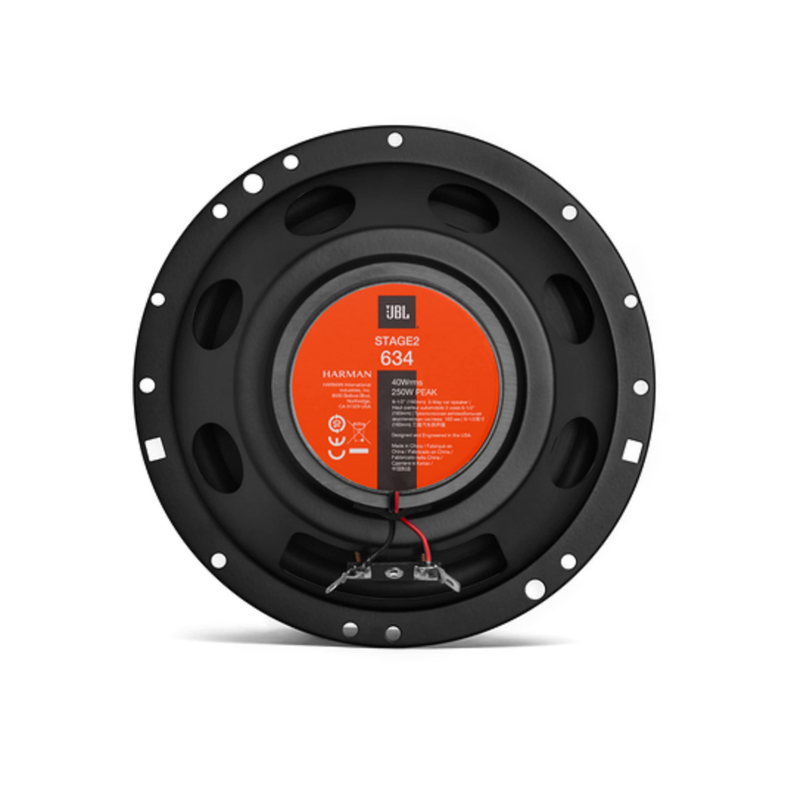 JBL Stage 602 135W Max (45W RMS) 6-1/2" 4 ohms Stage Series 2-Way Coaxial Car Audio Speakers / FREE ALPHASONIK EARBUDS