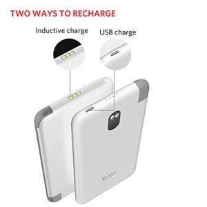 Yoobao Wireless Charging Station, 5 pcs of Ultra Slim Portable Charger 10000mAh, Built-in Cable Power Bank for iPhone/Samsung, Shared Battery Pack for Business/Home/Office/Restaurant/Hotel/Party/Pub