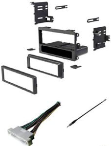 asc car stereo dash kit, wire harness, and antenna adapter to install a single din aftermarket radio for some 00-06 buick lesabre, 01-03 oldsmobile aurora, 00-05 pontiac bonneville – no premium amp