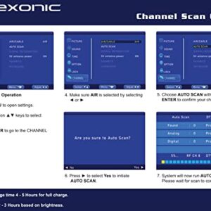 Trexonic Ultra Lightweight Rechargeable 12" LED TV With HDMI, SD, MMC, USB, VGA, Headphone Jack, AV Inputs and Output And Built-in Digital Tuner