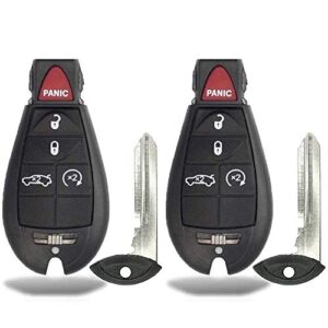 2 new keyless entry 5 buttons remote start car key fob m3n5wy783x, iyz-c01c for 300 challenger charger durango jeep grand cherokee