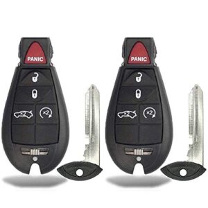 2 New Keyless Entry 5 Buttons Remote Start Car Key Fob M3N5WY783X, IYZ-C01C For 300 Challenger Charger Durango Jeep Grand Cherokee