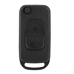 Suuonee Key Fob Case, 2 Button Remote Flip Key Fob Case Shell Cover Fit For SLK Class E113 ACES W168