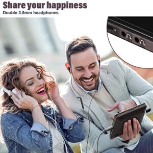 Portable CD Player with Speakers 2000mAh Rechargeable Walkman CD Player Portable with Double 3.5mm Headphones Jack,Small Anti-Skip Personal CD Player Disc Music Player for Car or Home