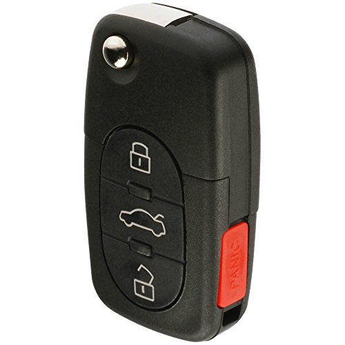 Replacement Keyless Entry Remote Flip Key Fob fits 1998 1999 2000 2001 VW Beetle, Golf, Jetta, Passat (HLO1J0959753F)